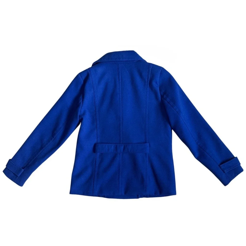 Nordstrom Girls Blue Peacoat Size 8/10 Medium Double Breasted Coat SAME DAY SHIP
